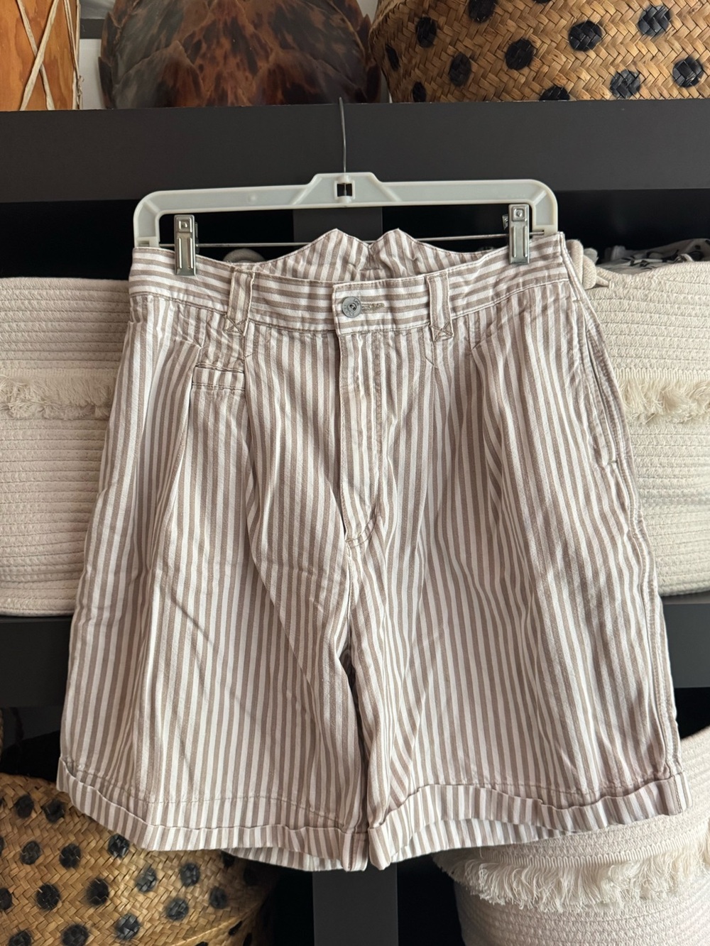Vintage 1980s High-Waist Cotton Shorts